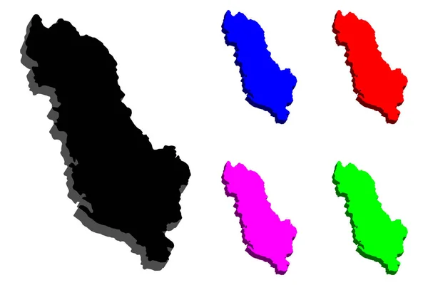 알바니아 알바니아 공화국 자주색 일러스트 — 스톡 벡터