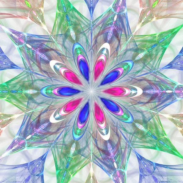 Bright abstract fractal color flowers, Fractal Flowers Fantasy