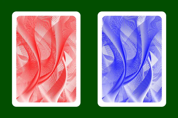 Jugando Los Diseños Cartas Patrón Líneas Onda Abstracta Vector Rojo — Vector de stock