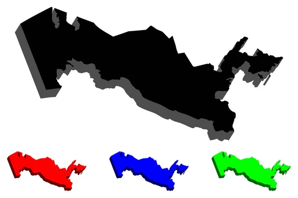 Peta Uzbekistan Republik Uzbekistan Hitam Merah Biru Dan Hijau Ilustrasi - Stok Vektor