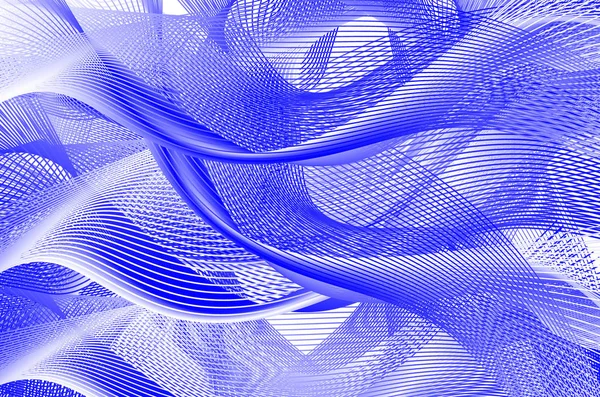 Lignes Ondes Abstraites Bleu Blanc Motif Vectoriel — Image vectorielle