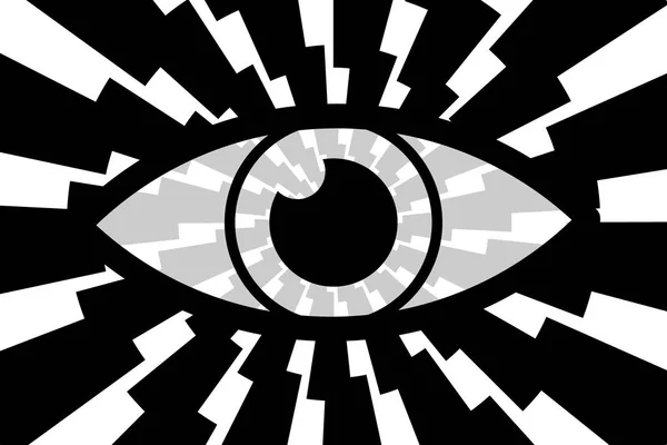 Fondo Abstracto Del Ojo Patrón Vectorial Negro Gris Blanco — Archivo Imágenes Vectoriales