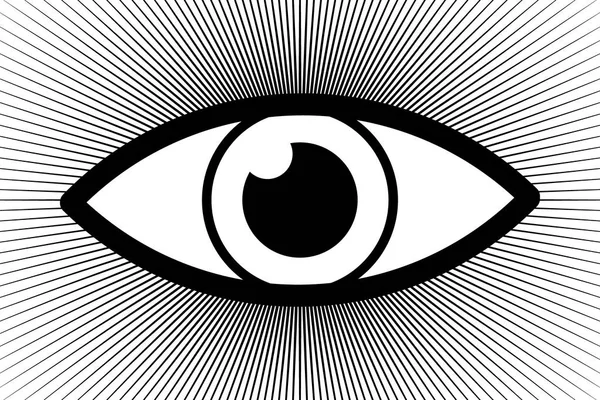 Oční Pozadí Abstraktní Černé Bílé Vektorové Vzorové — Stockový vektor