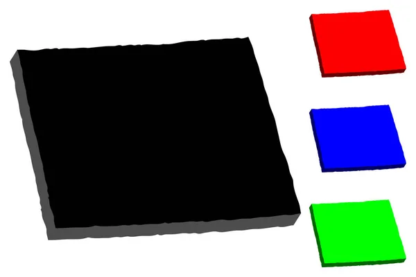 Карта Вайомінгу Сша Рівність Держави Чорний Червоний Синій Зелений Векторні — стоковий вектор
