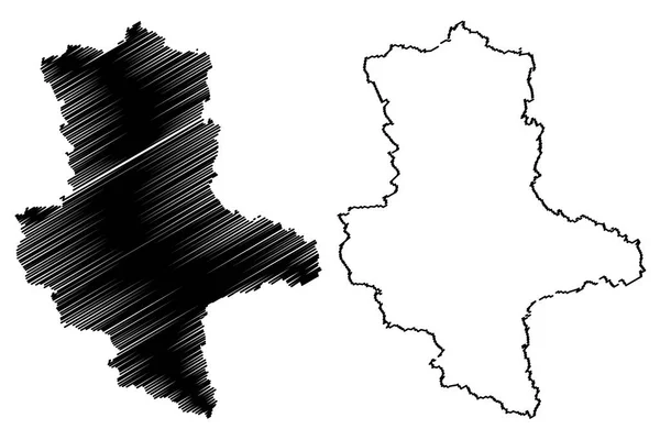 ザクセン アンハルト州 ドイツ連邦共和国 ドイツの状態の土地ザクセン アンハルト州 地図ベクトル図 フリーハンド スケッチ ザクセン アンハルト州地図 — ストックベクタ