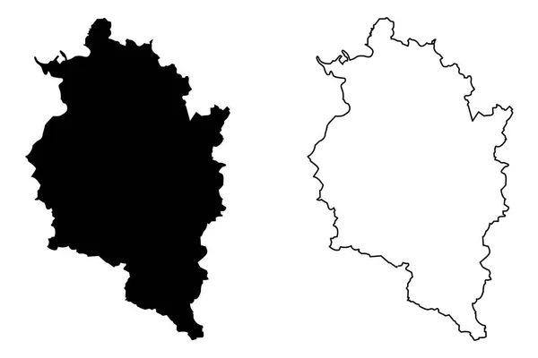 Vorarlberg Republika Austrii Mapa Wektorowa Szkic Mapy Vorarlberg — Wektor stockowy