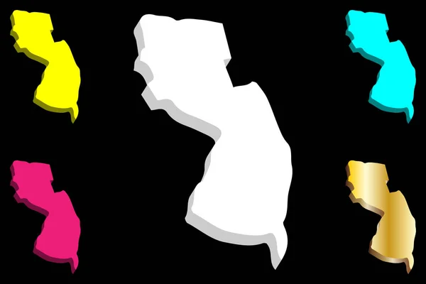 Χάρτη Του New Jersey Ηνωμένες Πολιτείες Της Αμερικής Garden State — Διανυσματικό Αρχείο