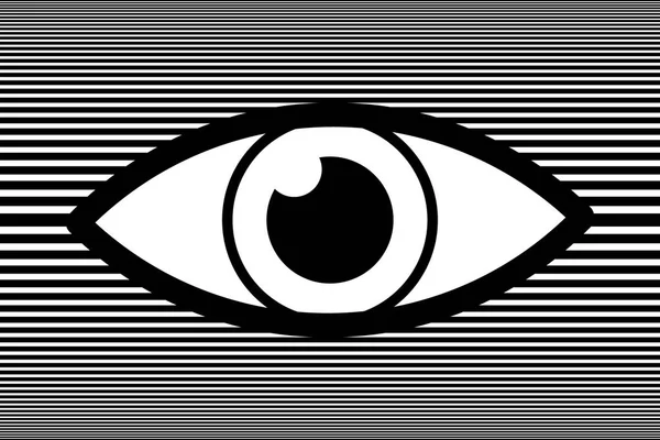Абстрактный Фон Глаза Черно Белый Векторный Узор — стоковый вектор