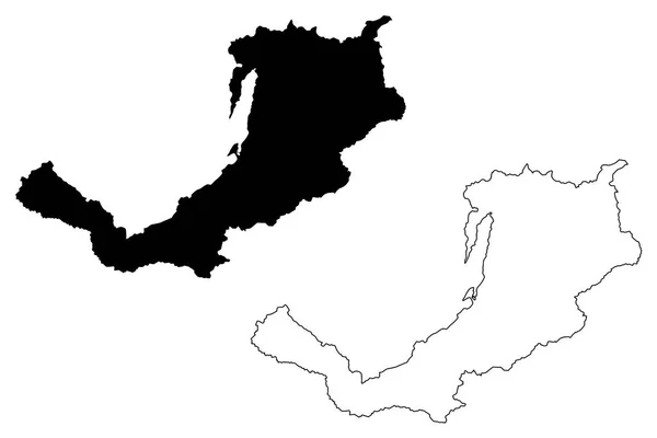 ブリヤート共和国 ロシア ロシア連邦の科目 ロシアの共和国 地図ベクトル図 フリーハンド スケッチのブリヤート共和国地図 — ストックベクタ