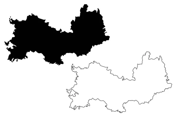 Mordovia Rusia Temas Federación Rusa Repúblicas Rusia Mapa Vector Ilustración — Vector de stock