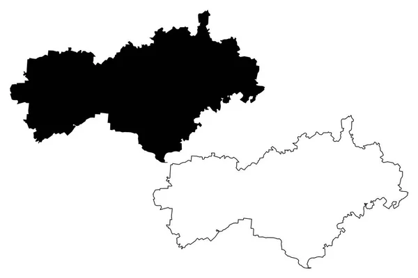 ロシア ロシア連邦の科目 ロシアの共和国 地図ベクトル図 フリーハンド スケッチ エル共和国地図 — ストックベクタ