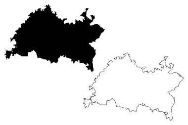 Tataristan (Rusya, Rusya Federasyonu konular, Rusya'nın Cumhuriyetleri) harita vektör çizim, karalama taslak Tataristan Cumhuriyeti harita