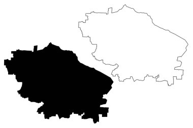 Stavropol Krayı (Rusya, Rusya Federasyonu konular, Rusya'nın Kray) harita vektör çizim, karalama taslak Stavropol Krayı harita