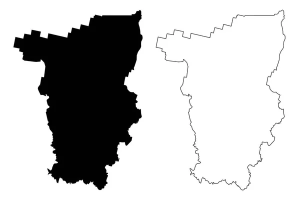 Perm Krai Rússia Assuntos Federação Russa Krais Rússia Mapa Ilustração —  Vetores de Stock