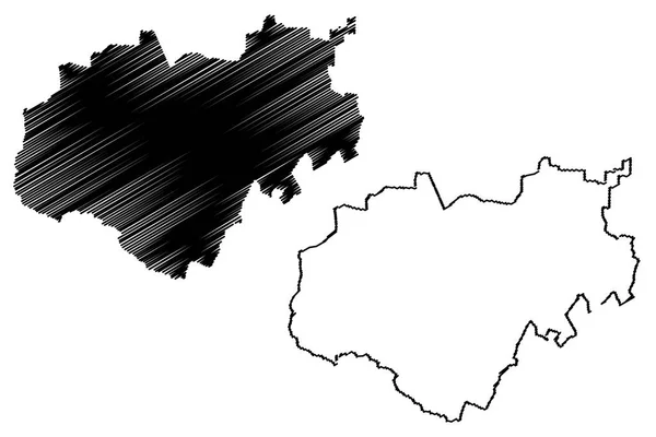 Kabardino Balkaria Russia Subjects Russian Federation Republics Russia Mappa Vettoriale — Vettoriale Stock