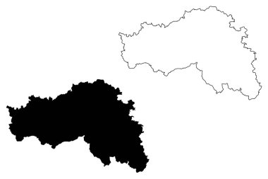 Belgorod Oblastı (Rusya, Rusya Federasyonu konular, Rusya'nın oblastları) harita vektör çizim, karalama taslak Belgorod Oblastı harita