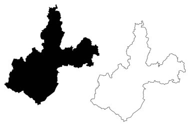 Irkutsk Oblast (Rusya, Rusya Federasyonu konular, Rusya'nın oblastları) harita vektör çizim, karalama taslak Irkutsk Oblast harita