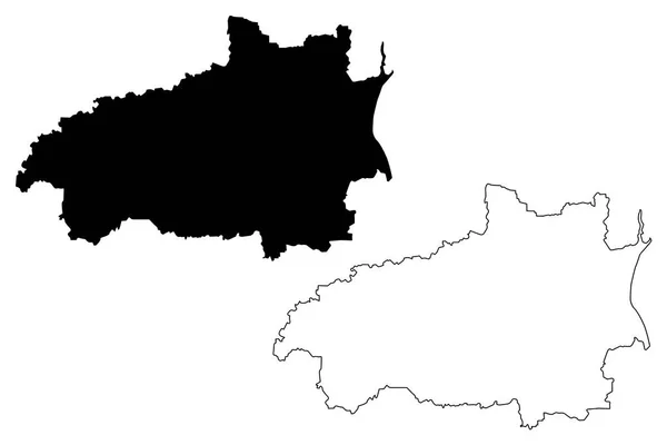 Ivanovo Oblast Rusia Temas Federación Rusa Oblasts Russia Mapa Vector — Vector de stock