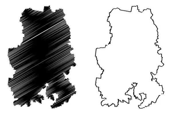 Udmurtien Ryssland Ämnen Ryska Federationen Republikerna Ryssland Karta Vektorillustration Frihand — Stock vektor