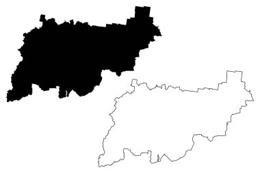 Kostroma Oblast (Rusya, Rusya Federasyonu konular, Rusya'nın oblastları) harita vektör çizim, karalama taslak Kostroma Oblast harita