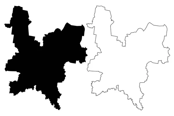 Kirov 俄罗斯 俄罗斯联邦的臣民 俄罗斯的州 地图矢量插图 涂鸦草图 Kirov 州地图 — 图库矢量图片