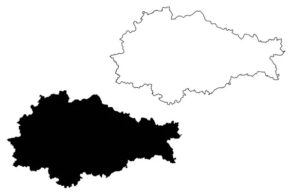 Kursk Oblastı Rusya Rusya Federasyonu Konular Rusya Nın Oblastları Harita — Stok Vektör