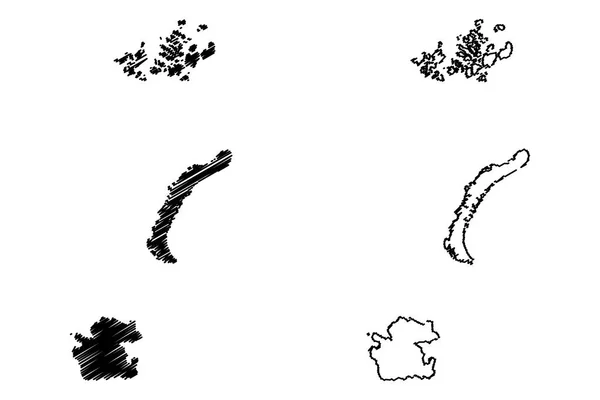 Obwodzie Archangielskim Rosja Podmiotów Federacji Rosyjskiej Obwody Federacji Rosyjskiej Mapa — Wektor stockowy