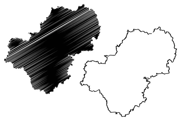 Oblast Kaluga Rússia Assuntos Federação Russa Oblastos Rússia Mapa Ilustração — Vetor de Stock