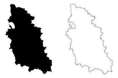 Pskov Oblast (Rusya, Rusya Federasyonu konular, Rusya'nın oblastları) harita vektör çizim, karalama taslak Pskov Oblast harita