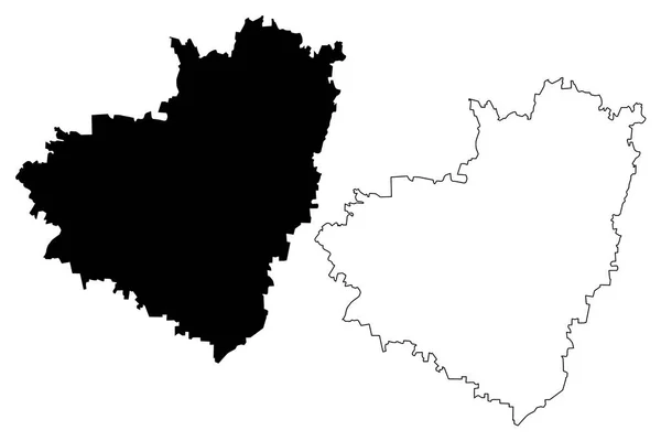 Samarská Oblast Rusko Subjektů Ruské Federace Oblasti Ruské Federace Mapa — Stockový vektor