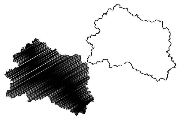 Orlovská Oblast Rusko Subjektů Ruské Federace Oblasti Ruské Federace Mapa — Stockový vektor