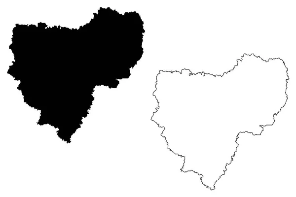 スモレンスク州 ロシア ロシア連邦の科目 ロシアの州 地図ベクトル図 フリーハンド スケッチ スモレンスク州地図 — ストックベクタ