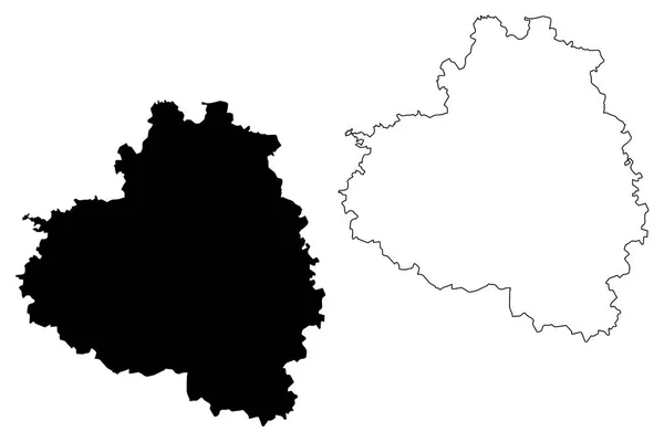 トゥーラ州 ロシア ロシア連邦の科目 ロシアの州 地図ベクトル図 フリーハンド スケッチ トゥーラ州地図 — ストックベクタ