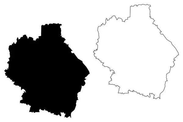 Tambov Oblast Ryssland Ämnen Ryska Federationen Oblast Ryssland Karta Vektorillustration — Stock vektor
