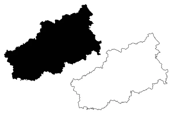 Oblast Tver Russie Sujets Fédération Russie Oblasts Russie Illustration Vectorielle — Image vectorielle