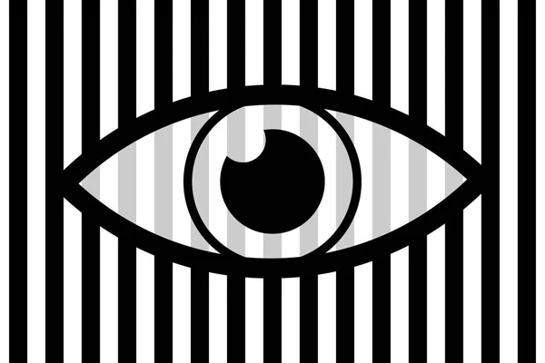 目の抽象的な背景 黒と白のベクトル パターン — ストックベクタ