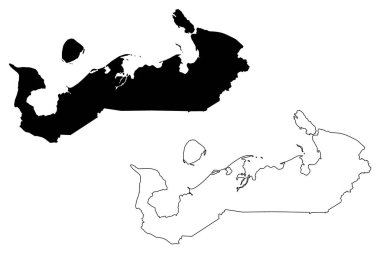Nenets Özerk Okrugu (Rusya, Rusya Federasyonu, Özerk Okrugu konular) harita vektör çizim, karalama taslak Nenets Özerk Okrugu harita