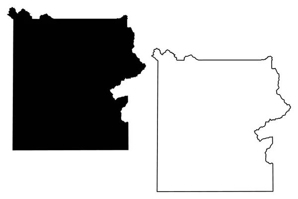 Parque Nacional Yellowstone Estados Unidos América Mapa Vector Ilustración Boceto — Vector de stock