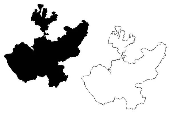 Jalisco Stati Uniti Messico Messico Repubblica Federale Mappa Vettoriale Illustrazione — Vettoriale Stock