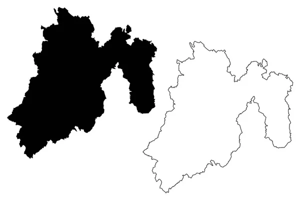 メキシコ州 メキシコ合衆国 メキシコ 中央政府共和国 Edomex ベクトル図 フリーハンド スケッチ メキシコ地図マップ — ストックベクタ