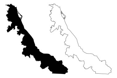 Veracruz (Birleşik Meksika Devletleri, Meksika, federal Cumhuriyeti) harita vektör çizim, karalama taslak serbest ve egemen devlet Veracruz de Ignacio de la Llave Haritası