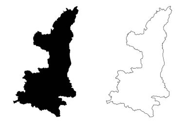 Shaanxi Eyaleti (idari yapılanması Çin, Çin, Çin, Çin Halk Cumhuriyeti) harita vektör çizim, karalama taslak Shaanxi harita