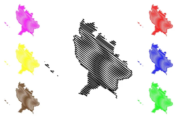 Nayarit Estados Unidos Mexicanos México República Federal Mapa Vector Ilustración — Vector de stock