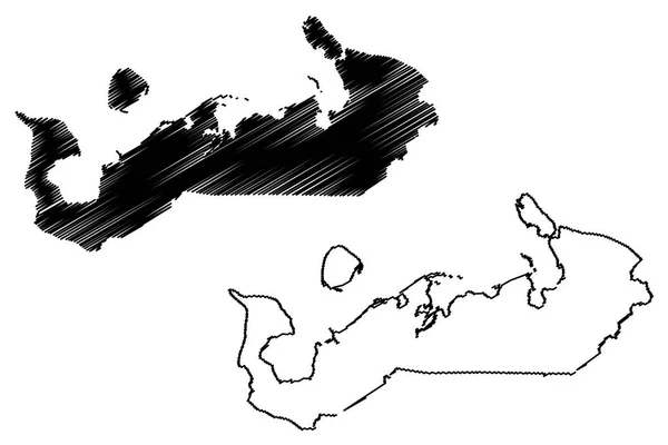 Nenets Okrug Autónomo Rusia Sujetos Federación Rusia Okrug Autónomo Mapa — Archivo Imágenes Vectoriales