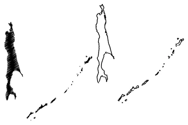 Oblast Sakhalin Rússia Assuntos Federação Russa Oblastos Rússia Mapa Ilustração — Vetor de Stock