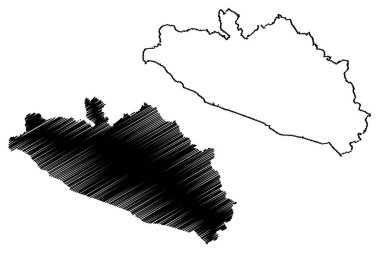 Guerrero (Birleşik Meksika Devletleri, Meksika, federal Cumhuriyeti) harita vektör çizim, karalama taslak serbest ve egemen devlet Guerrero Haritası