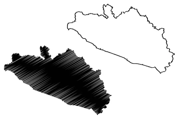 Guerrero Spojených Států Mexických Mexiko Federální Republika Mapa Vektorové Ilustrace — Stockový vektor