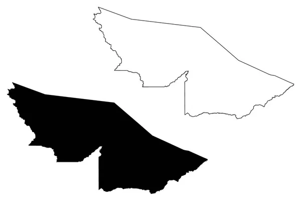 エーカー ブラジルの地域連合州 ブラジル連邦共和国 ベクトル図 フリーハンド スケッチ エーカー マップをマップ — ストックベクタ