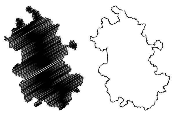 Anhui Provincie Bestuurlijke Indeling Van China China Volksrepubliek China Prc — Stockvector