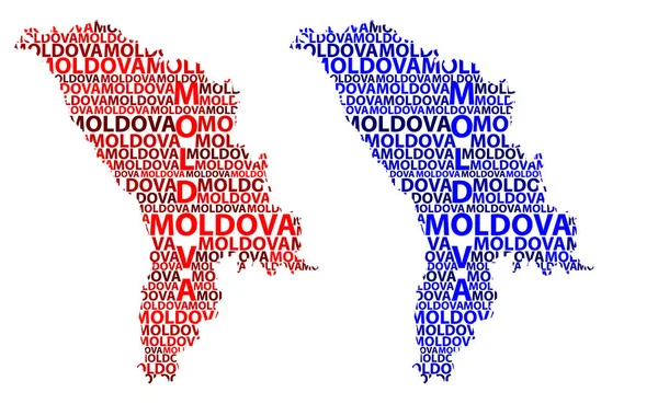 Sketch Moldova Letter Text Map Republic Moldova Shape Continent Map — Vettoriale Stock